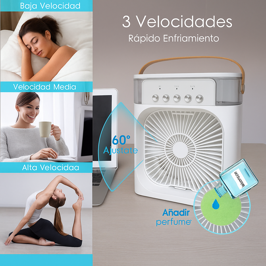 Ice Blaster® - Mini abanico enfriador de aire (Color Blanco)