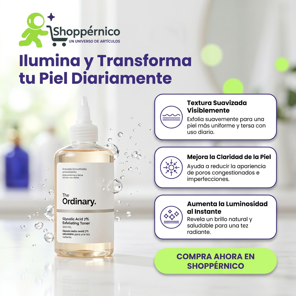 The Ordinary. Solución Tónica Exfoliante con Ácido Glicólico al 7% (8oz)