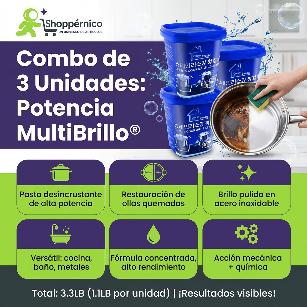 MultiBrillo® | De ollas quemadas a superficies brillantes