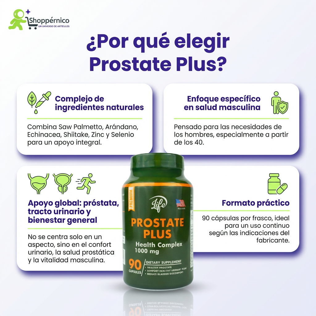 PROSTATE PLUS | Cuidado Avanzado de la Próstata Y Vejiga  (90 caps)