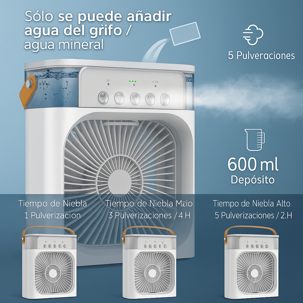 Ice Blaster® - Mini abanico enfriador de aire (Color Blanco)