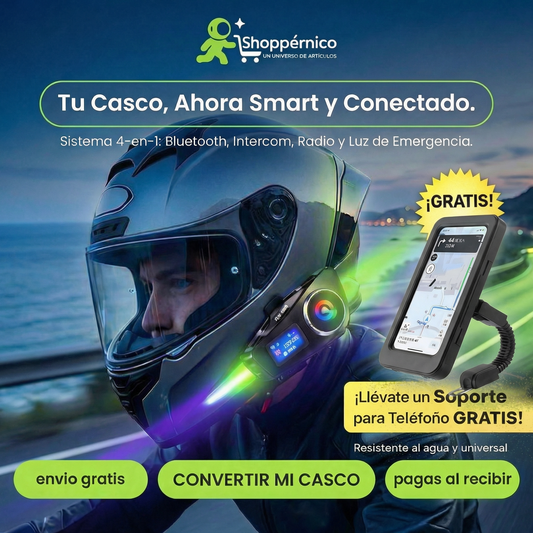 Super-Mic Q58max | Vuelve tu casco un centro de control + GRATIS: Soporte Celular